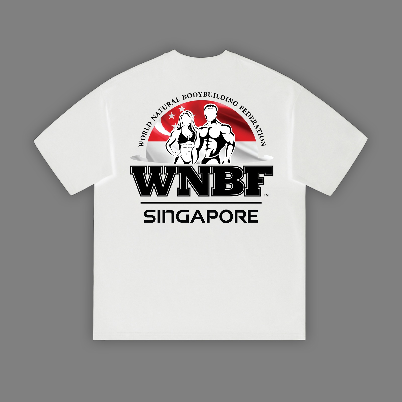 WNBF Singapore Logo White Tee